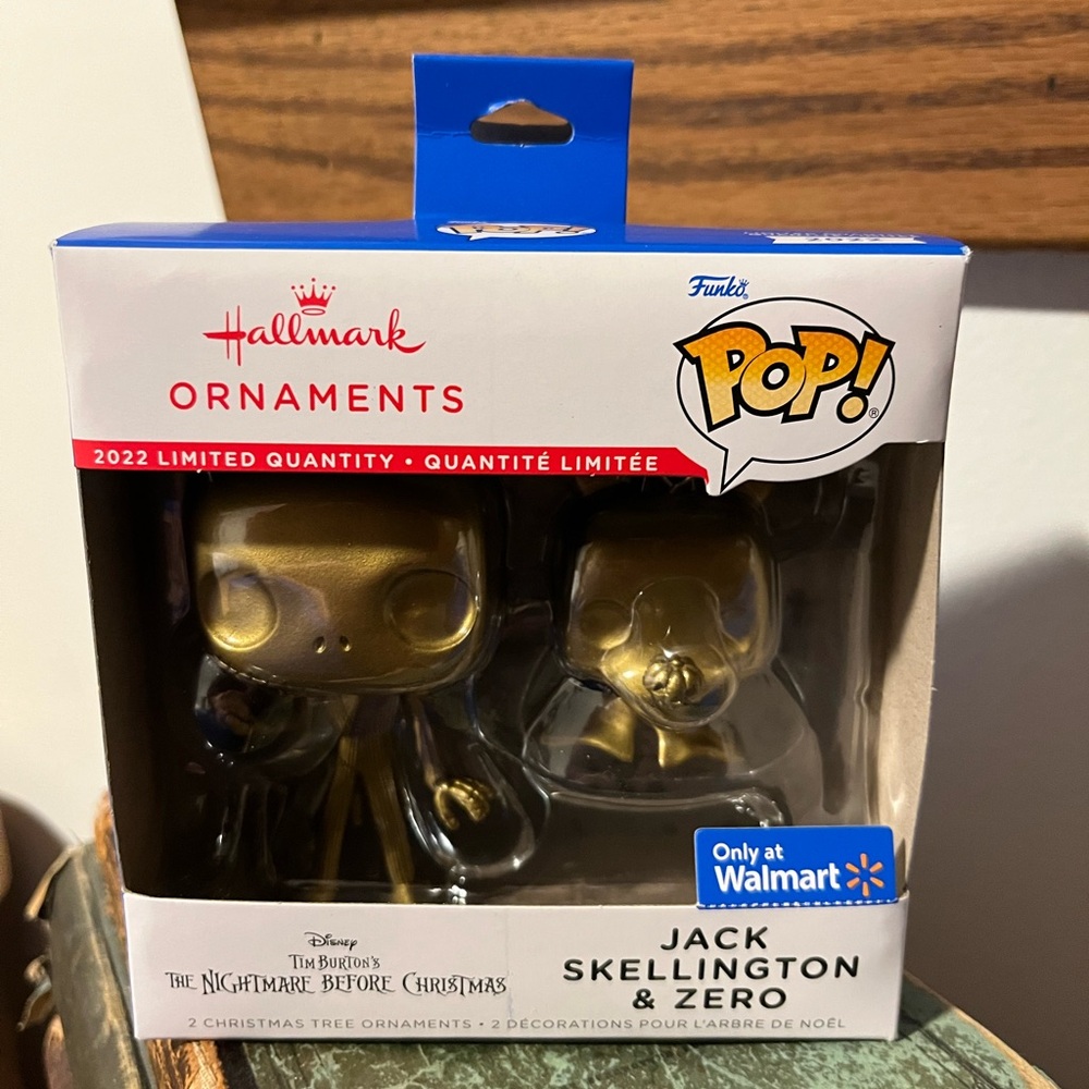 Hallmark FUNKO Disney Jack Skellington And Zero! Gold CHASE ORNAMENT Christmas